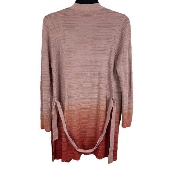 Chicos Womens Cardigan Sweater Size S Ombre Pink Long Sleeve Open Front - Picture 2 of 6